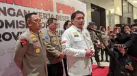 Taufik Basari saat jumpa pers usai kunjungan kerja reses Anggota DPR RI Komisi 3 ke Lampung. Foto : (Liputan6.com/ Ardi)