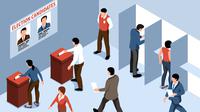 Ilustrasi pemilu, pemilihan, vote. (Image by macrovector on Freepik)
