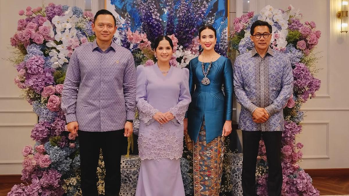 Parade Gaya Outfit Halal Bihalal ala Ibu Pejabat, Annisa Yudhoyono hingga Loemongga yang Pancarkan Vibes Glamor