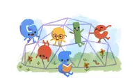 Google Doodle rayakan Hari Anak Internasional. (Doc: Google)