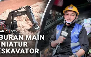 Liburan Seru, Bermain Miniatur Ekskavator