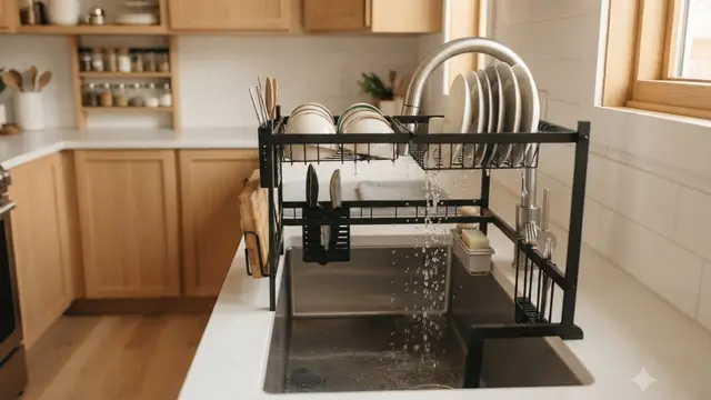 Cara Membuat Area Cuci Piring di Dapur Sempit agar Tidak Mudah Becek