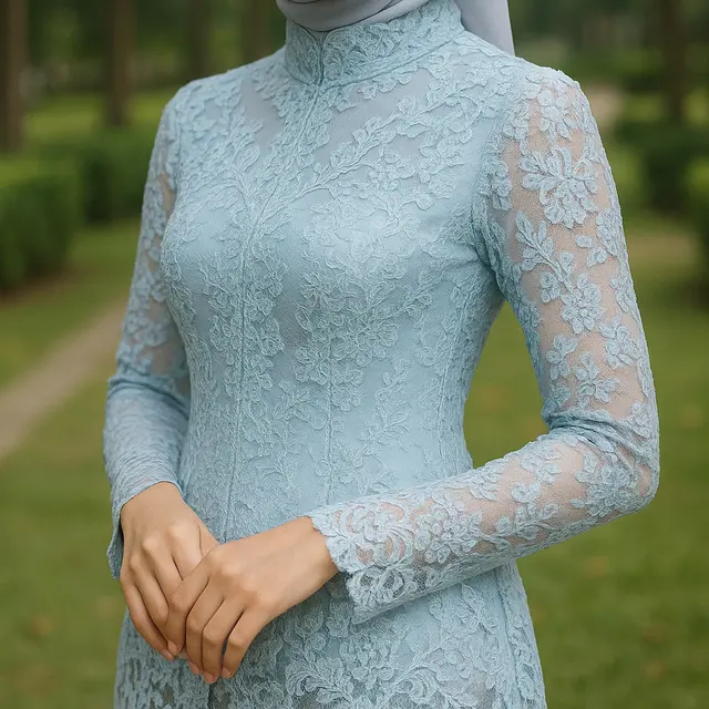 7 Inspirasi Kebaya Brokat Renda untuk Hijab, Punya Syahnaz Sadiqah Curi Perhatian (sumber:AI)