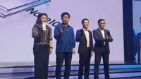 President of Samsung Electronics Indonesia Jaehoon Kwon meluncurkan Galaxy Note 10 di Jakarta, Rabu (21/8/2019). (Liputan6.com/ Agustin Setyo Wardani)