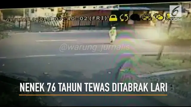 Tragis betul nasib Nenek Idun, wanita lansia itu ditabrak mobil pick up saat hendak menyebrang di Jalan Raya Puncak, Megamendung, Jawa Barat.