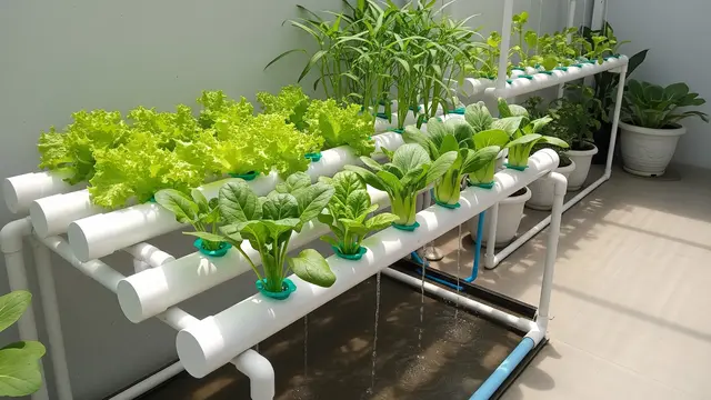 Kebun Sayur Hidroponik Sederhana di Teras Teduh
