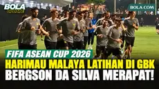 Timnas Malaysia menjalani sesi latihan di Lapangan B Gelora Bung Karno, Jakarta, Selasa (22/9/2026) malam WIB, sebagai persiapan menghadapi FIFA ASEAN Cup 2026. Sesi latihan sempat tertunda lebih dari 40 menit dari jadwal semula. Pemain naturalisasi ...