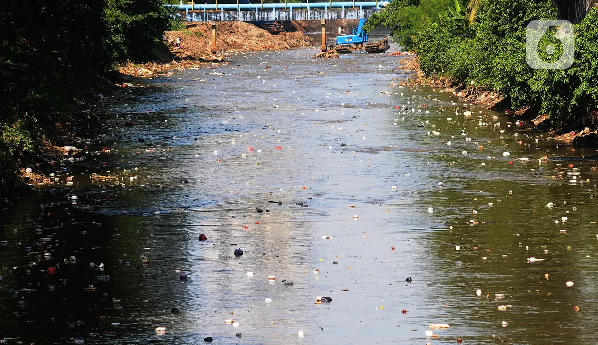 Pada hujan yang terjadi awal bulan November, DKI Jakarta menyaring lebih dari 70 ton sampah kiriman di Kali Ciliwung. (merdeka.com/Imam Buhori)