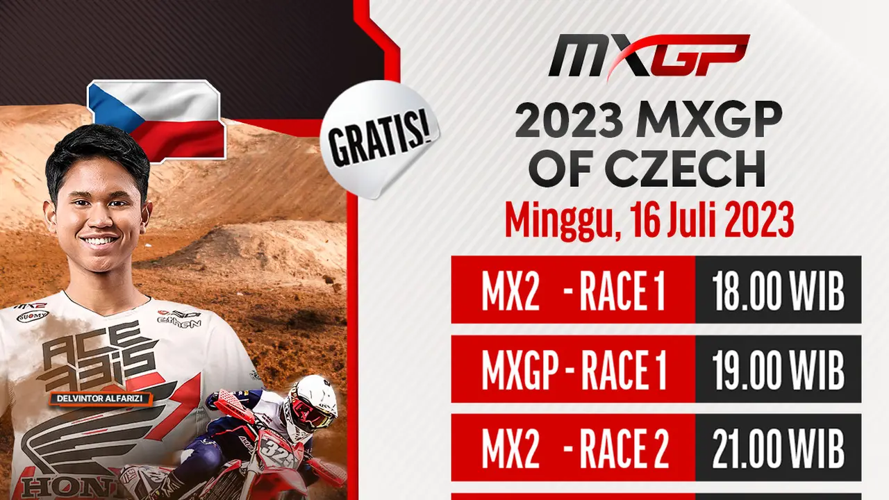 Link Live Streaming MXGP Republik Ceko 2023 di Vidio Pekan Ini