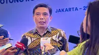 Direktur Utama PT Bank Tabungan Negara Tbk (BTN), Nixon LP Napitupulu saat ditemui di Menara BTN, Jakarta, Jumat (29/11/2024).(Tira/Liputan6.com)