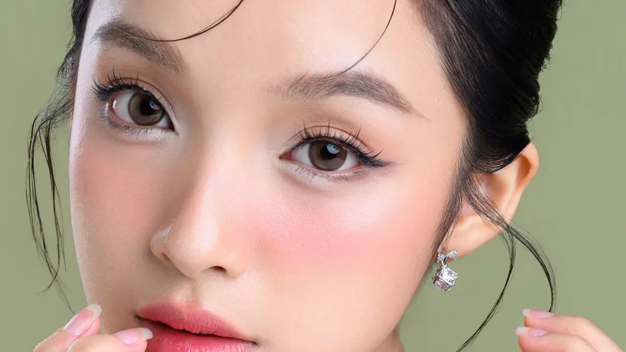 Riasan Jepang dengan Blush yang Jadi Fokus