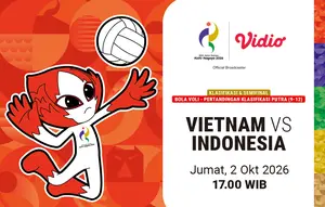 Jadwal Asian Games 2026 Men’s Volleyball - Vietnam vs Indonesia: Misi Bangkit Lawan Vietnam di Vidio