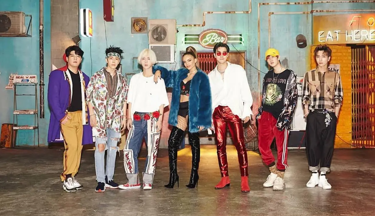 Beberapa waktu lalu, Super Junior bekerjasama dengan Leslie Grace dalam lagu berjudul Lo Siento. Lagu ini merupakan album repackage ke-8. (Foto: instagram.com/lesliegrace)