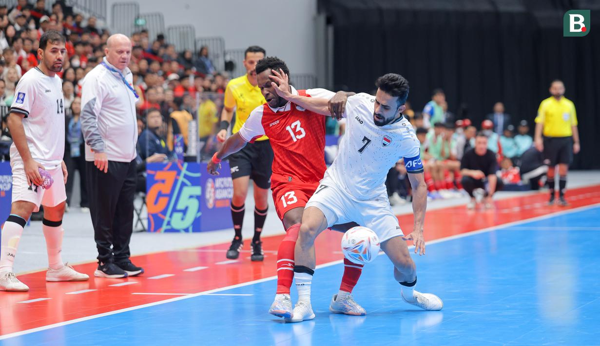 Timnas Futsal Indonesia saat bertemu Irak di fase grup Piala Asia Futsal 2026 di Indonesia Arena, Jakarta hari Sabtu (31/01/2026) malam WIB. (Bagaskara Lazuardi/Bola.com)