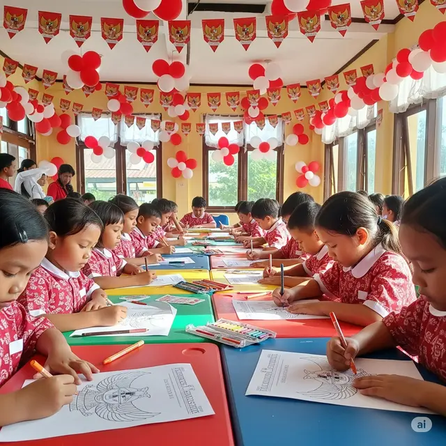 Lomba Mewarnai Lambang Negara