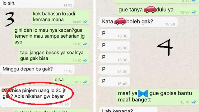 Chat Teman Maksa Minjam Uang Malah Bikin Warganet Geregetan