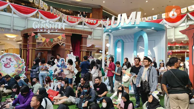 <p>Booth game-game di Hoyo Fest 2023 menawarkan beragam aktivitas seru dan hadiah gratis menarik untuk pengunjung. (Liputan6.com/ Yuslianson)</p>