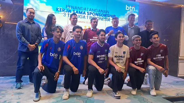 Arema FC, PSM Makassar, dan Persita Tangerang resmi menggandeng Bank BTN sebagai sponsor utama untuk menghadapi Liga 1 musim 2025/2026.