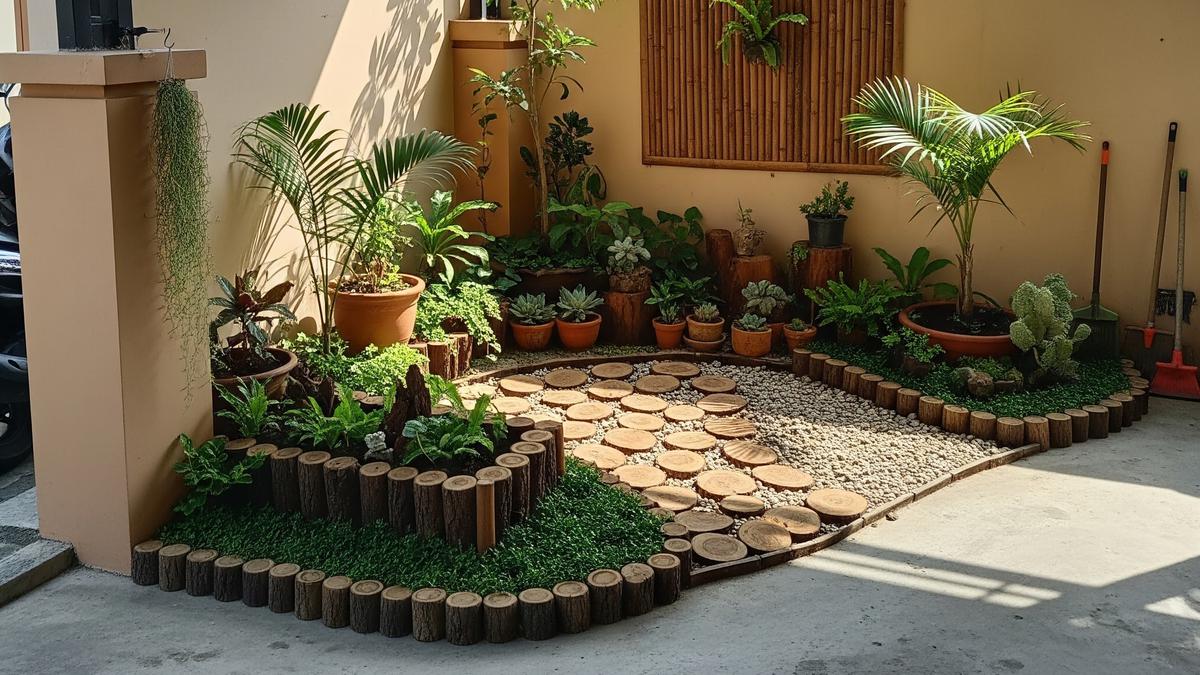 9 Ide Model Kebun Mini di Area Carport yang Masih Ada Cahaya, Asri dan Tetap Terang