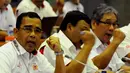 Ketua KONI Tono Suratman (kiri) saat menghadiri Rapat Dengar Pendapat bersama anggota Komisi X, Jakarta, Kamis (13/11/2014) (Liputan6.com/Andrian M Tunay)
