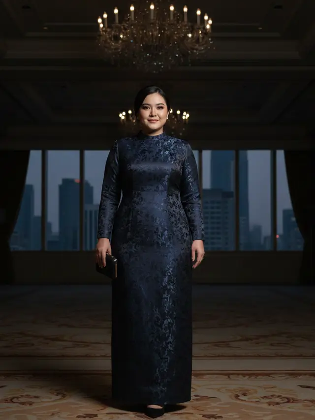 Model Dress Brokat untuk Orang Gemuk dan Pendek (Foto: Gemini AI)