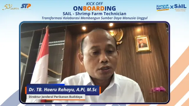 Dirjen Perikanan Budidaya Kementerian Kelautan dan Perikanan (KKP) RI, Dr. TB. Haeru Rahayu, A.Pi, M.Sc.