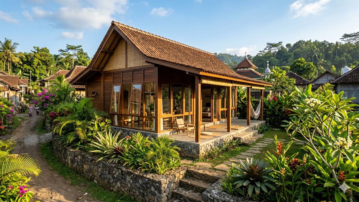 12 Inspirasi Rumah Desa dengan Jendela Lebar, Desain Modern Menyatu dengan Alam