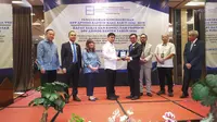 Kepengurusan Dewan Pimpinan Provinsi (DPP) Asosiasi Pengusaha Banten (Apindo) 2024-2029 resmi dikukuhkan, Selasa (3/6/2025). (Tim News).