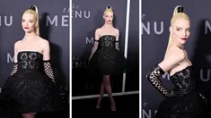 Foto kolase Anya Taylor-Joy saat menghadiri pemutaran film "The Menu" di AMC Lincoln Square Theatre di New York City pada 14 November 2022. (Theo Wargo/Getty Images/AFP)