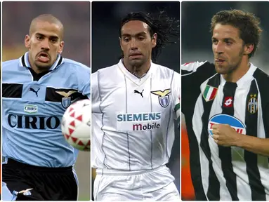 Kompetisi Liga Italia Serie A menampilkan masa kejayaan pada era 1990-an. Kompetisi level tertinggi di sepak bola tersebut menjadi yang paling ternama di seluruh penjuru dunia. Berikut bintang sepak bola yang berkibar di Liga Italia Serie A pada era 1990-an. (kolase foto AFP)
