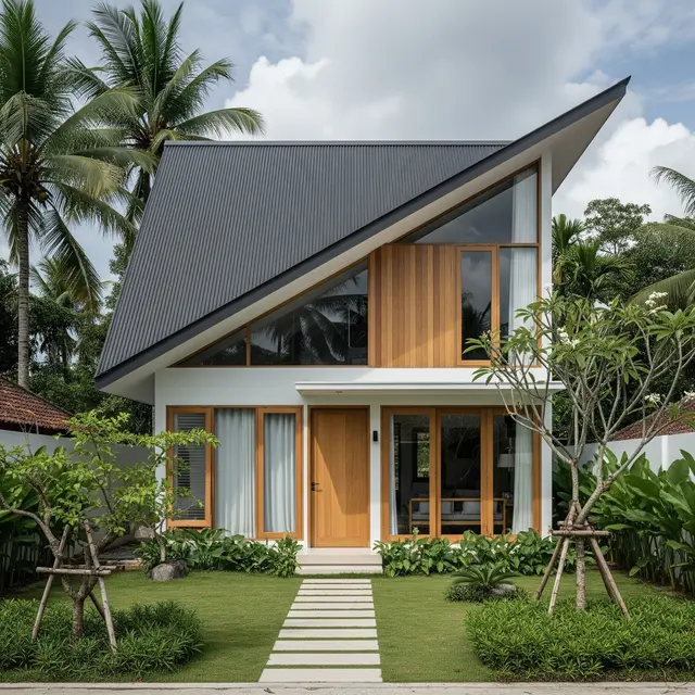 Model Rumah Sederhana Tapi Mewah dengan Atap Modern