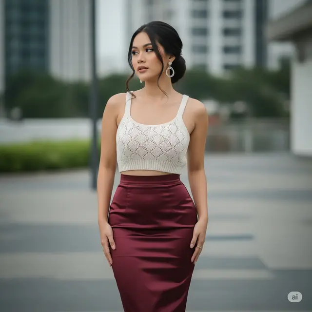 Model Baju Satin Modern. Foto: Gemini