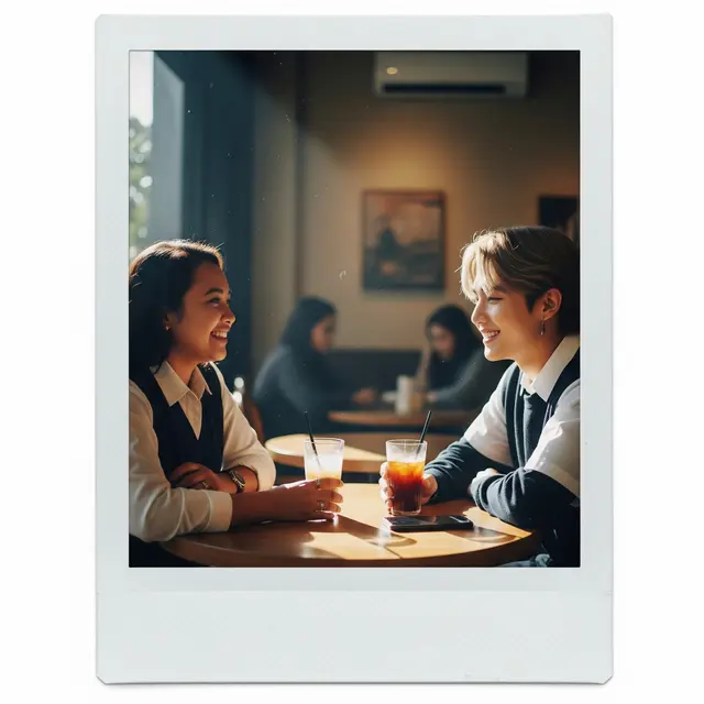 Polaroid AI bersama Idol K-pop (Foto: Gemini)