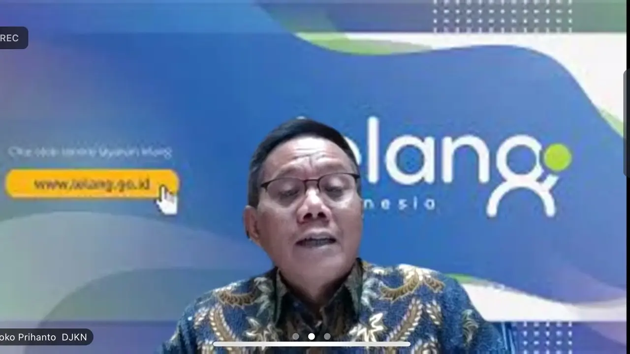 Direktur Lelang Direktorat Jenderal Kekayaan Negara, Kementerian Keuangan Joko Prihanto dalam Media Briefing dengan tema DJKN Catat Rp 35,2 Triliun Nilai Transaksi Lelang di 2022, Jumat (20/1/2023).