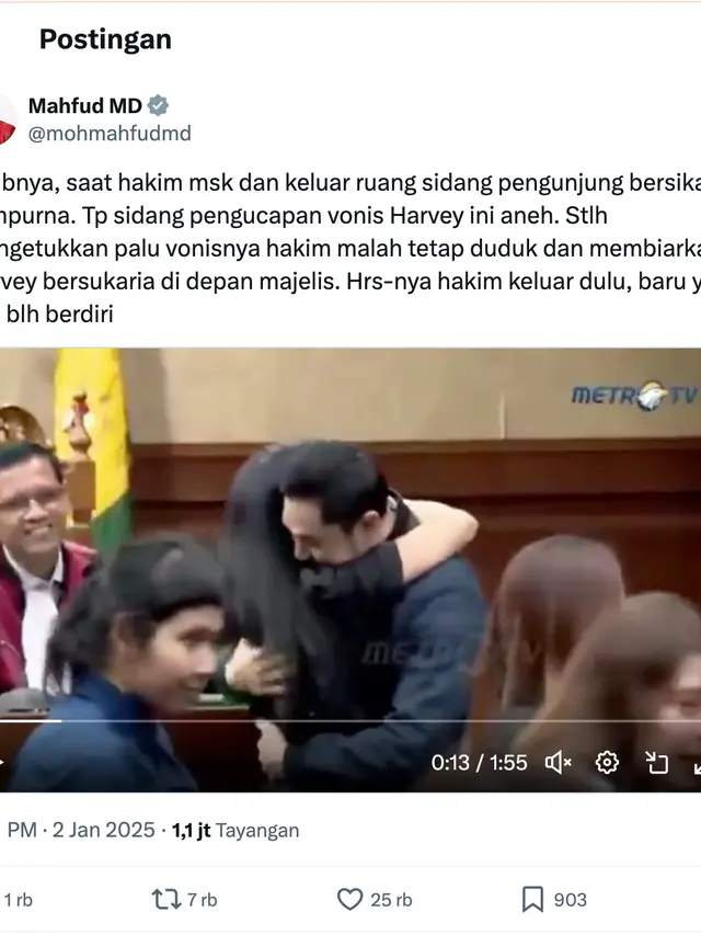 Unggahan Mahfud MD. (Foto: Dok. Twitter @mohmahfudmd)