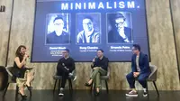 Talkshow yang diadakan oleh PT Perintis Triniti Properti (Triniti Land) dengan tema Minimalism, di Kota Kasablanka, Jakarta, Minggu (12/5/2019).