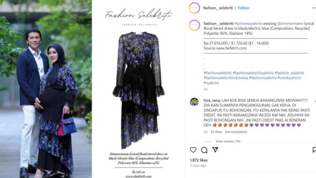 Unggah Foto dengan Reino Barack, Baju Syahrini Ternyata Dibuat dari Bahan Daur Ulang dan Dicuci Secara Khusus