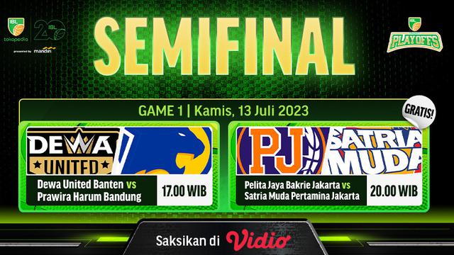 Link Live Streaming IBL Tokopedia 2023 Babak Semifinal di Vidio, Kamis 13 Juli 2023