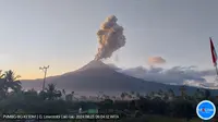 Gunung Lewotobi Laki-Laki kembali erupsi pada Jumat pagi (23/8/2024), pukul 06.00 Wita. (Liputan6.com/ Dok PVMBG)