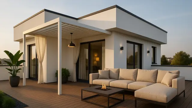 Rooftop Lounge dengan Desain Kontemporer (Foto: ChatGPT)