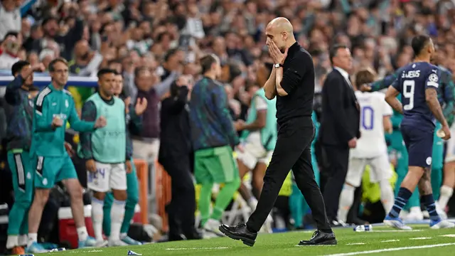 Foto: Reaksi Pep Guardiola dan Anak Asuhnya Usai Kembali Gagal Lagi di Liga Champions