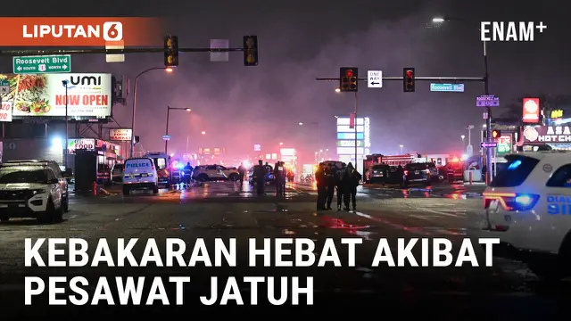 VIDEO: Detik-Detik saat Pesawat Kecil Jatuh di Philadelphia yang Sebabkan Kebakaran Hebat