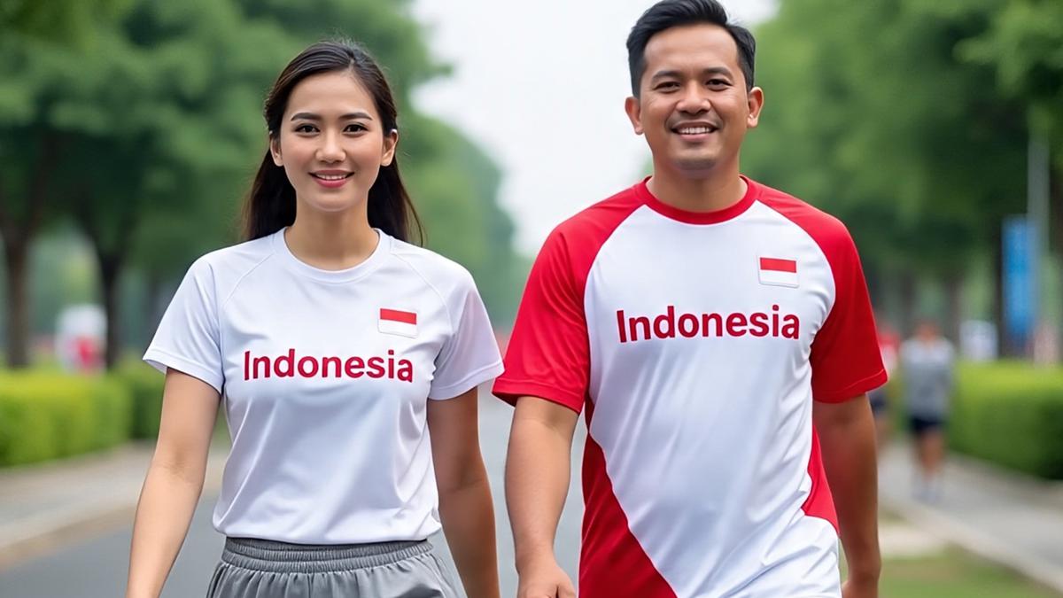 13 Ide Outfit Jalan Sehat HUT RI yang Penuh Semangat Nasionalisme, Tampil Gaya