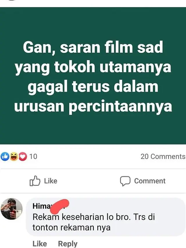 6 Status Facebook saat Tanya Judul Film Bikin Geleng Kepala