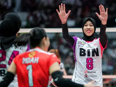 Jakarta BIN berhasil menjadi juara Proliga 2024. Megawati Hangestri dan kawan-kawan sukses mengalahkan Jakarta Elektrik PLN secara dramatis. (Bola.com/Bagaskara Lazuardi)