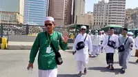 Ribuan jemaah haji Indonesia telah tiba di Makkah Al-Mukarramah setelah sebelumnya tinggal di Madinah Al-Munawwarah selama 9 hari untuk melaksanakan ibadah arbain di Masjid Nabawi dan ziarah ke sejumlah tempat bersejarah. (Liputan6.com/Nafiysul Qodar)