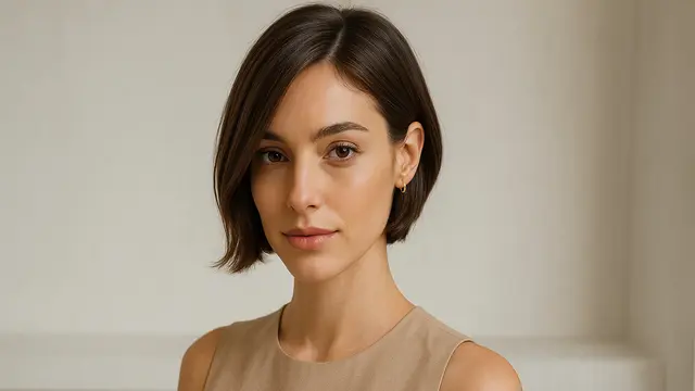 model rambut Short Layered Bob