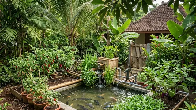 Kolam Ikan Mini dan Kebun Hortikultura Terpadu
