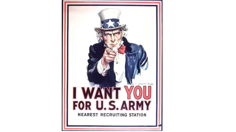Paman Sam alias Uncle Sam dalam poster