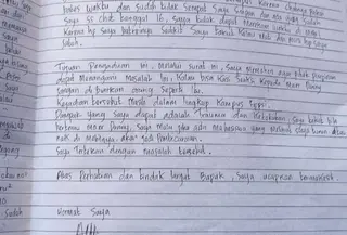 Surat berisi curhatan mahasiswi Manado sebelum tewas gantung diri (Foto: Yoseph/Liputan6.com)